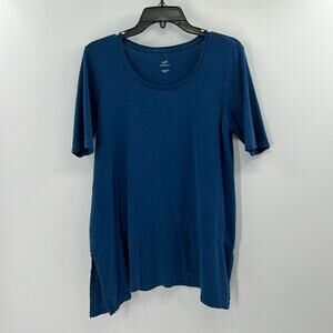 J. Jill Women's Pima Dipped-hem Tunic - Navy - Medium